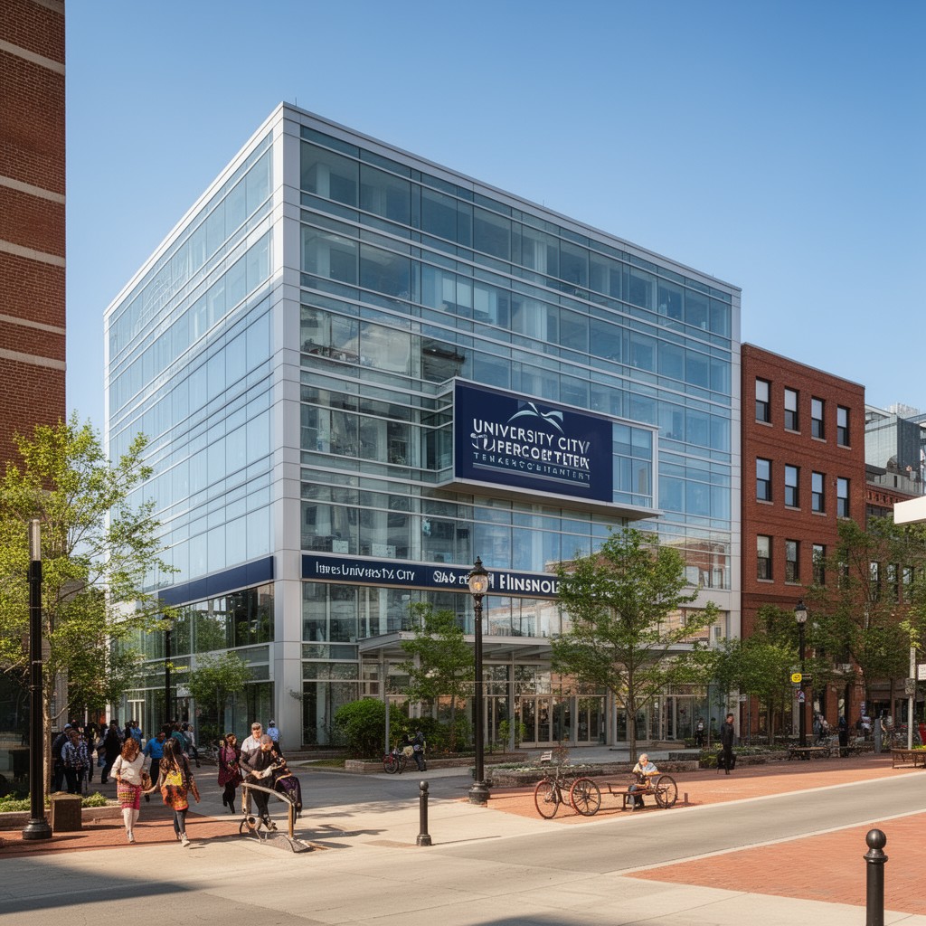 AI-generated illustration of University City Science Center