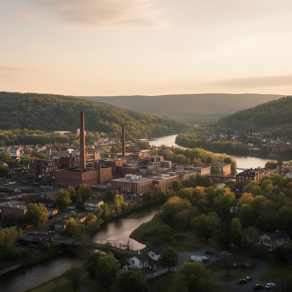 AI-generated illustration of Androscoggin County, Maine