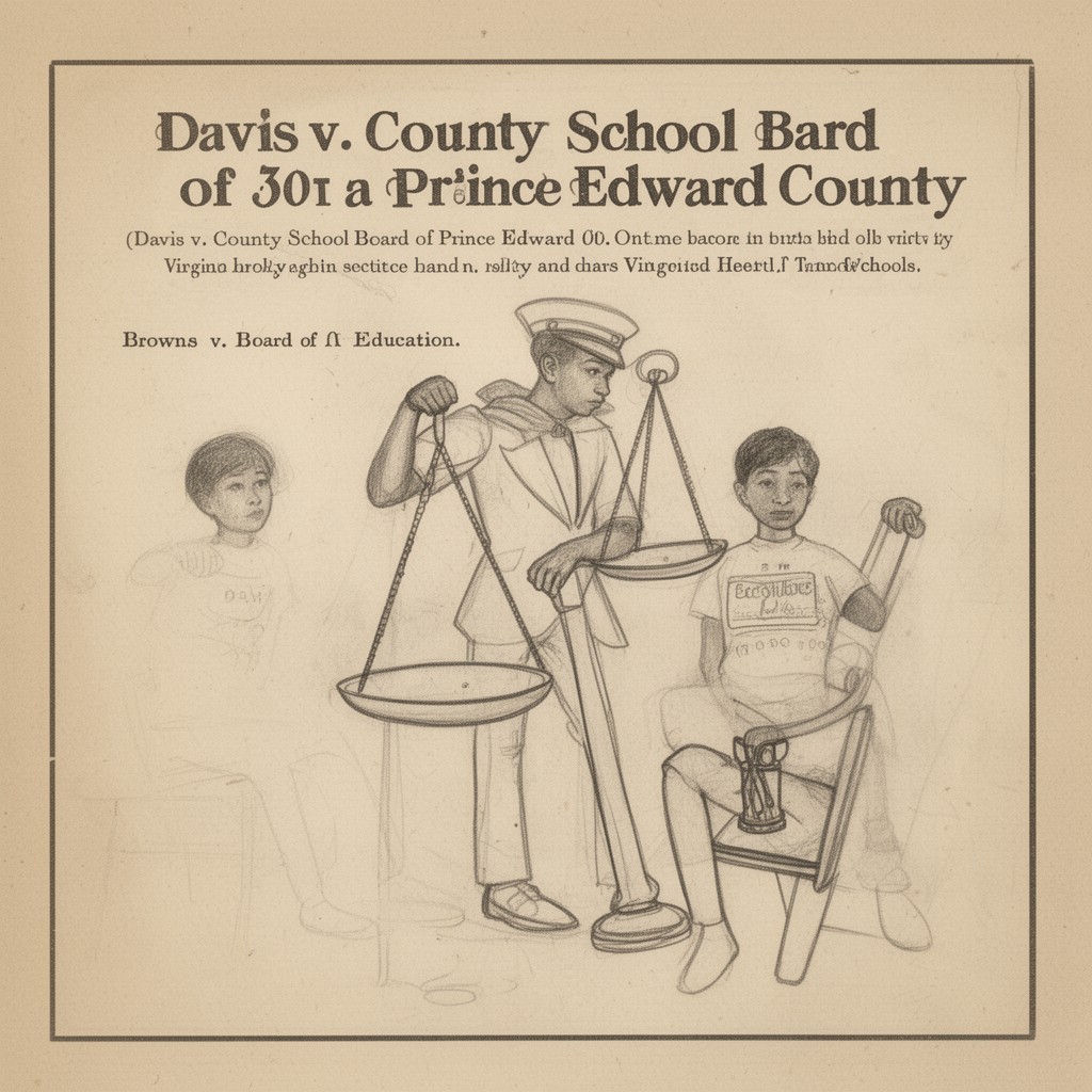 AI-generated illustration of Davis v. County School Board of Prince Edward County