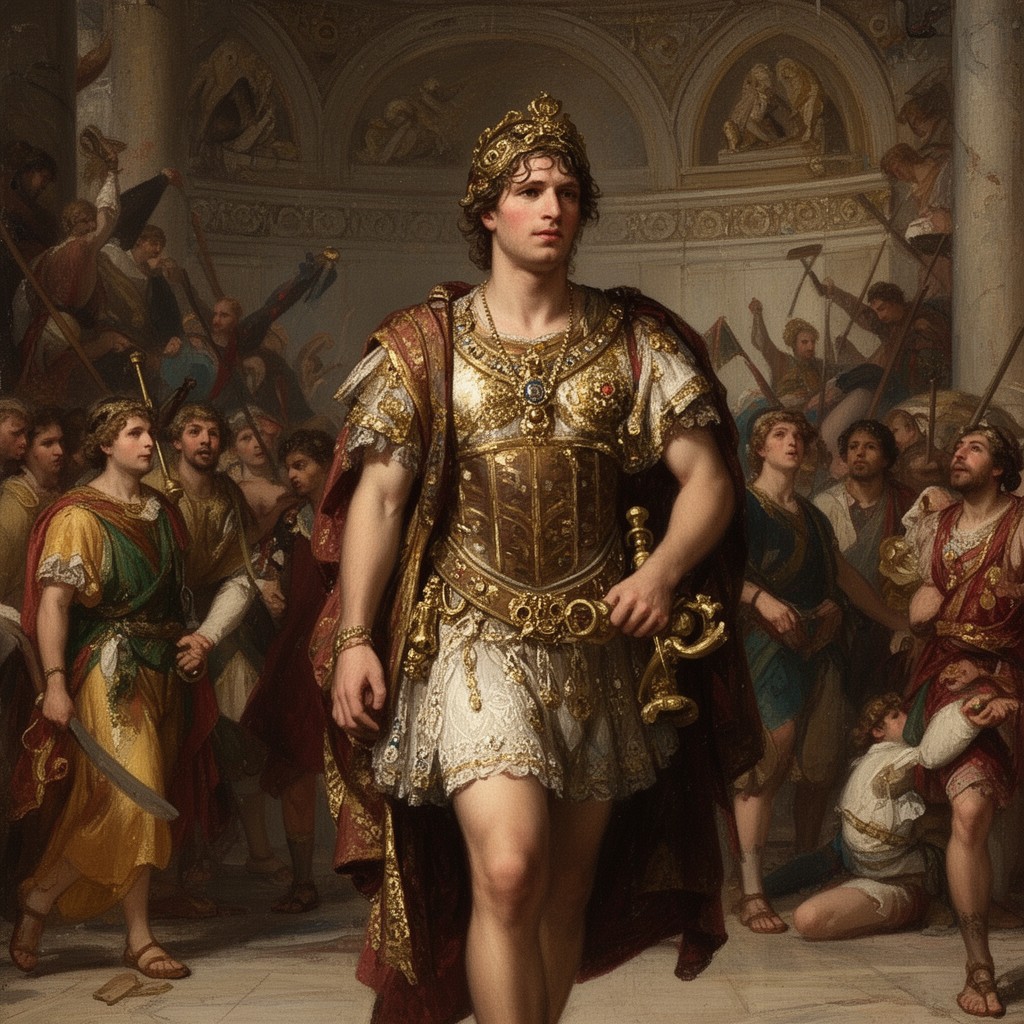 AI-generated illustration of Caligula