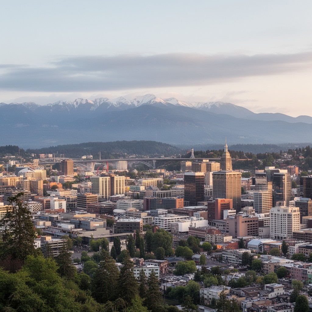 AI-generated illustration of Multnomah County
