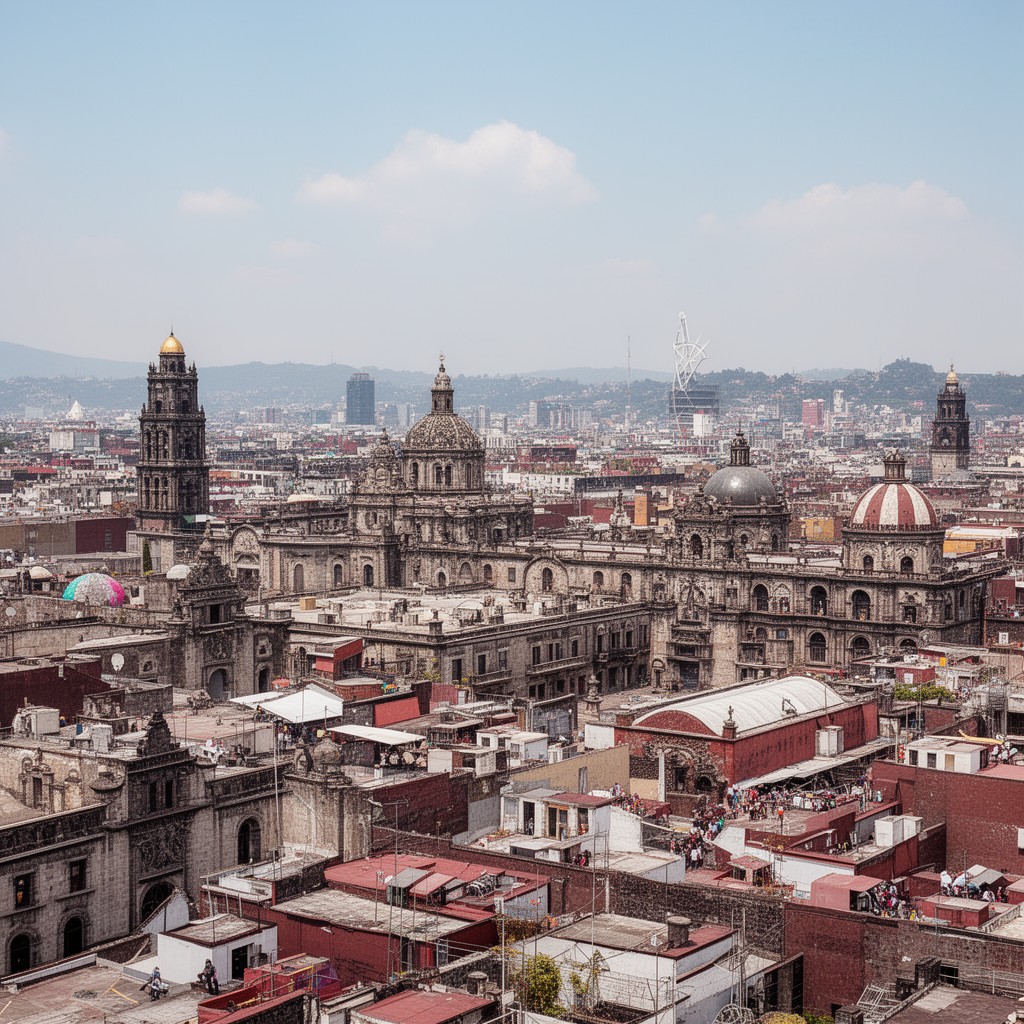 AI-generated illustration of Historic Centre of Mexico City