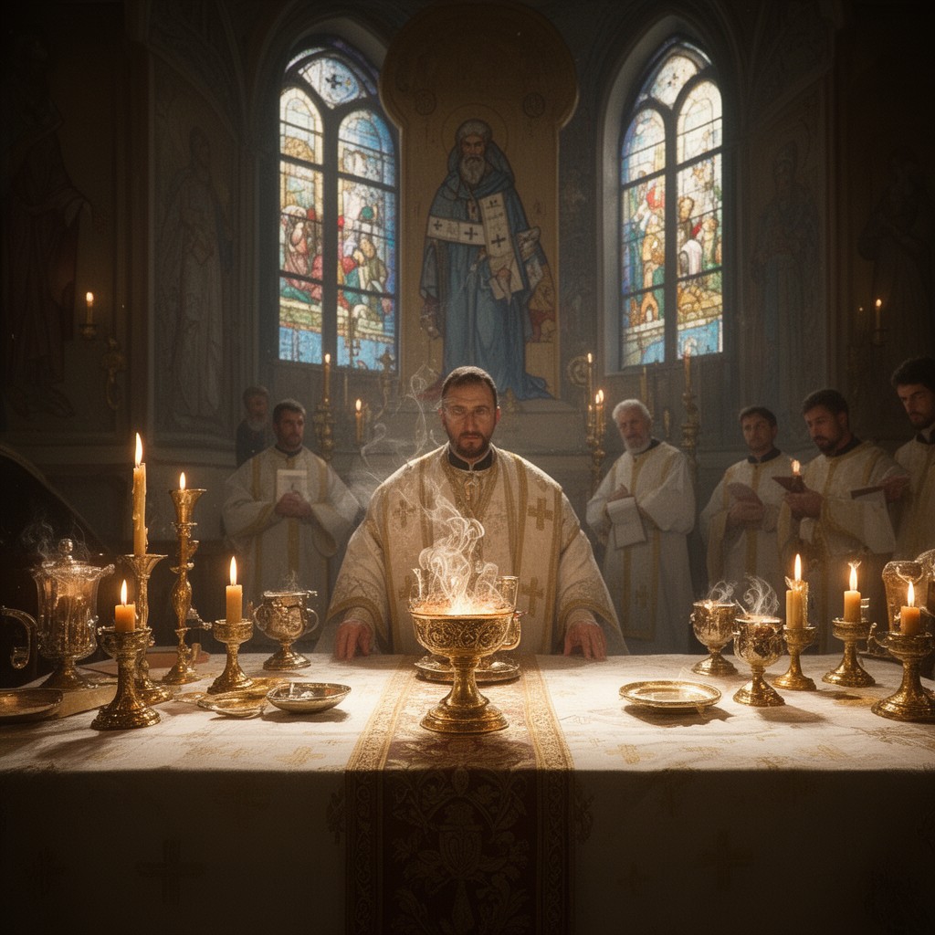 AI-generated illustration of Paschal Divine Liturgy