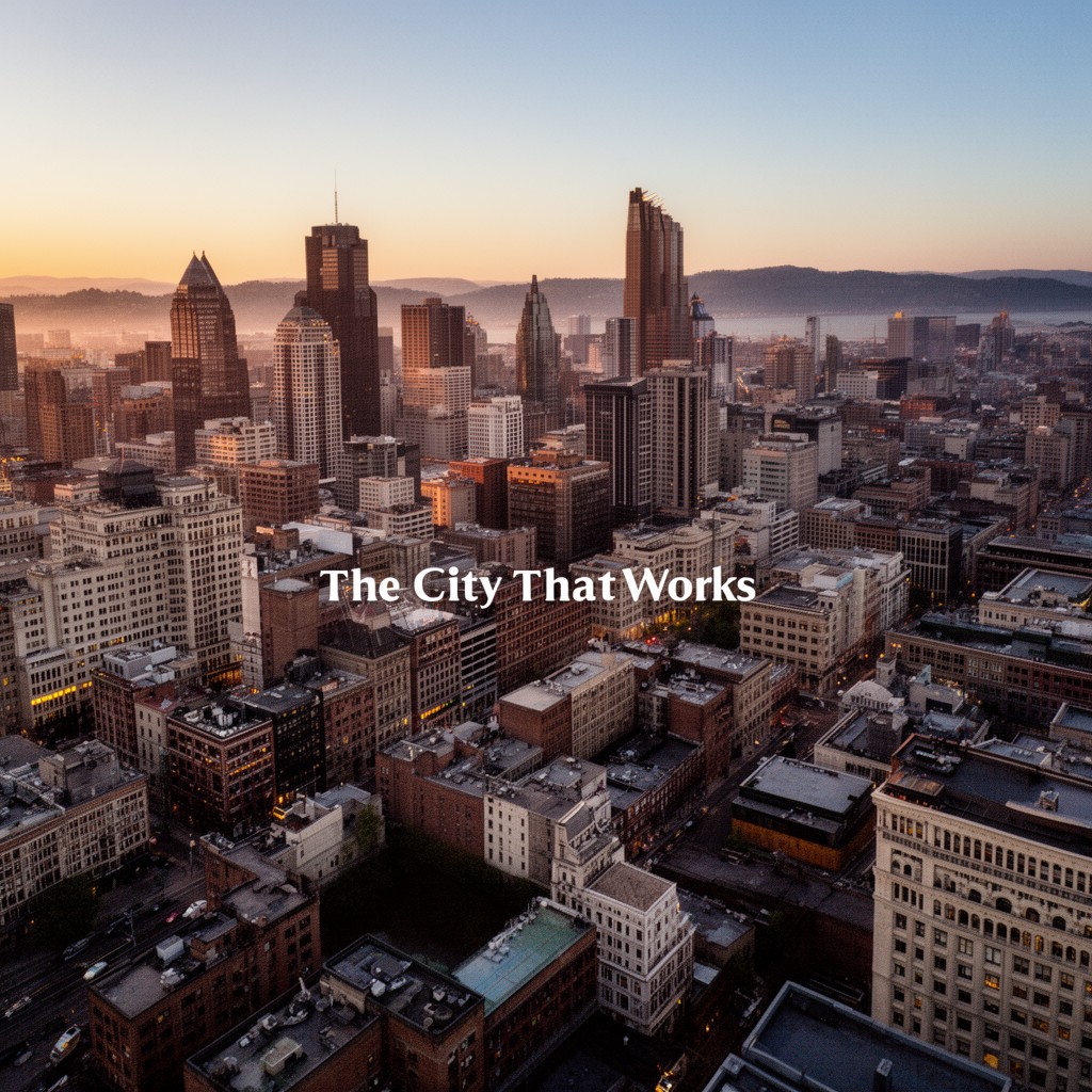 AI-generated illustration of The City That Works