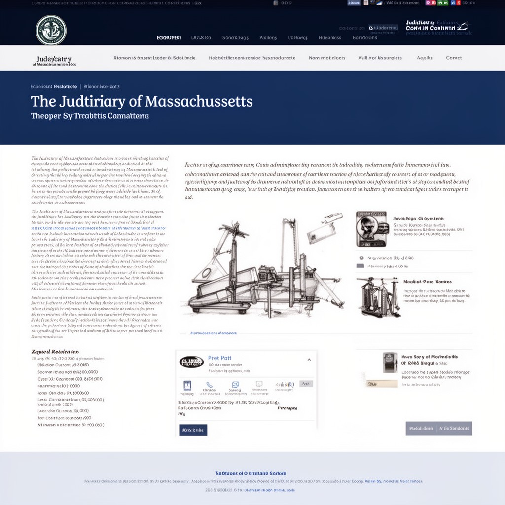 AI-generated illustration of Judiciary of Massachusetts