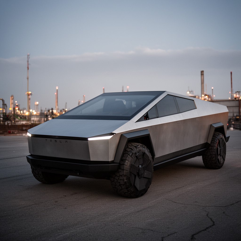 AI-generated illustration of Tesla Cybertruck
