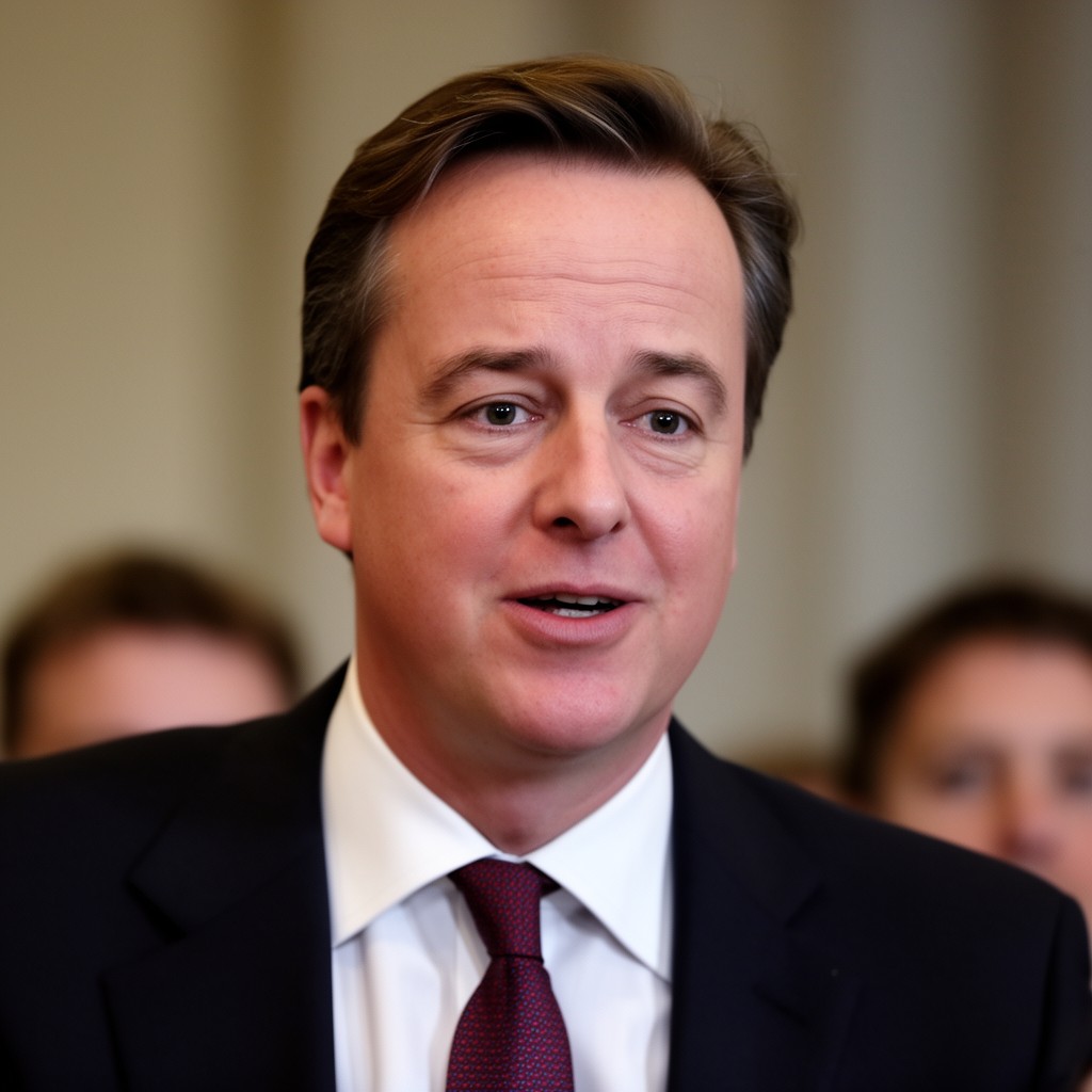 AI-generated illustration of David Cameron