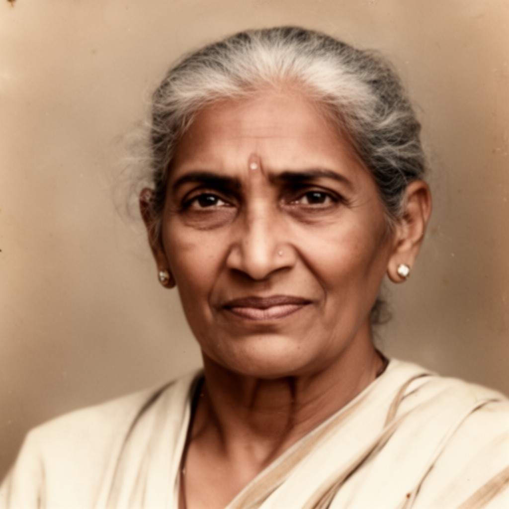 AI-generated illustration of Kasturba Gandhi