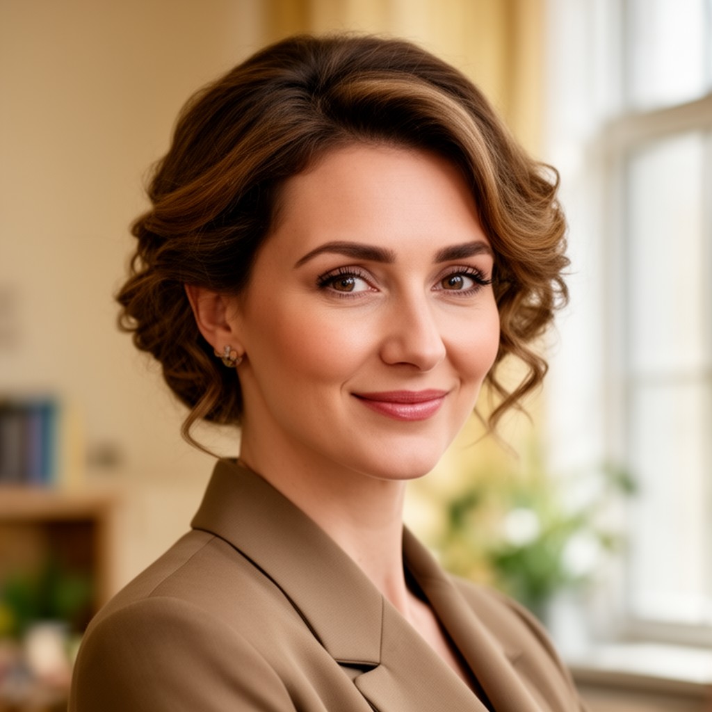 AI-generated illustration of Olena Zelenska