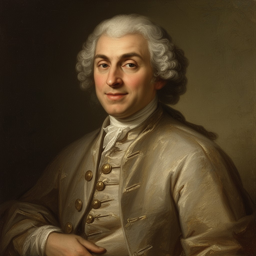 AI-generated illustration of Denis Diderot
