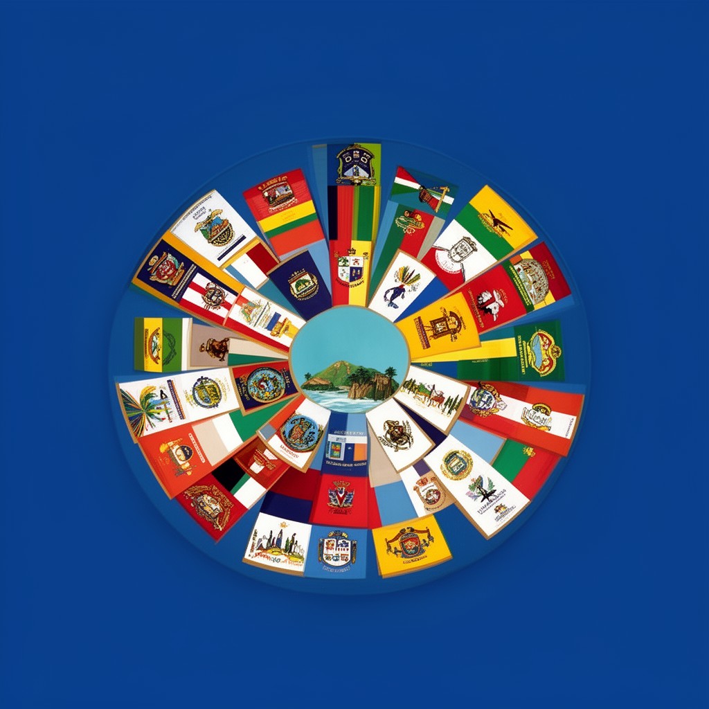 AI-generated illustration of Flag of the Organization of American States