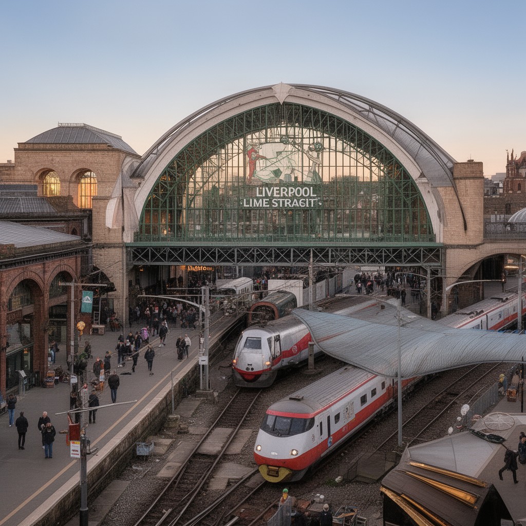 AI-generated illustration of Liverpool Lime Street