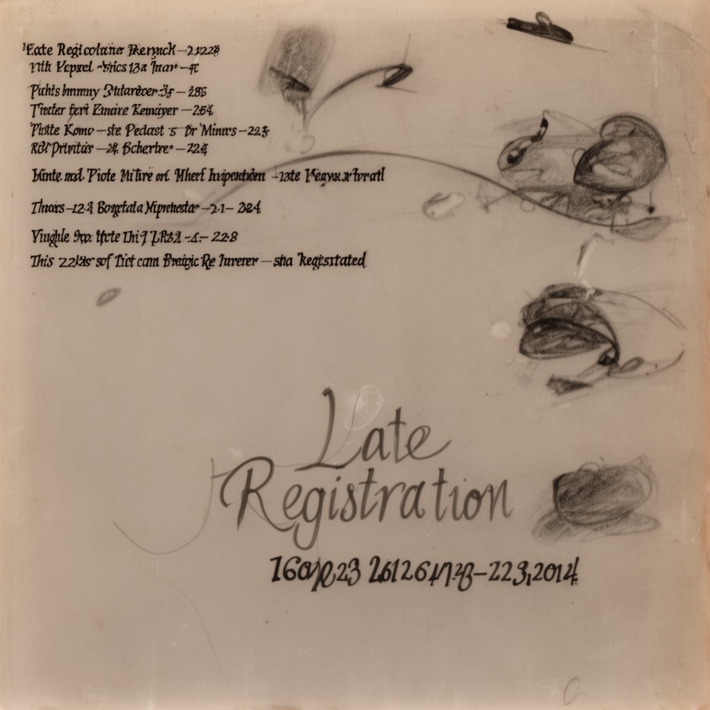 AI-generated illustration of Late Registration
