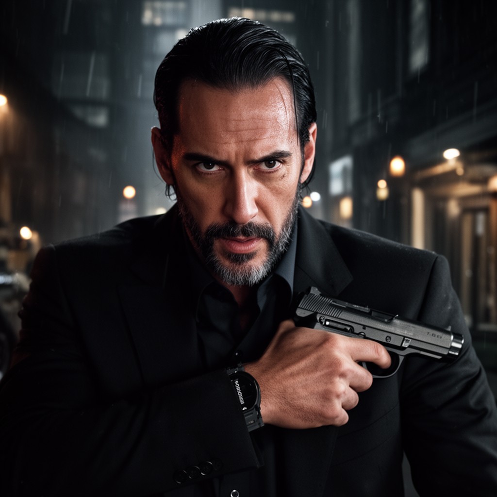 AI-generated illustration of John Wick: Chapter 2