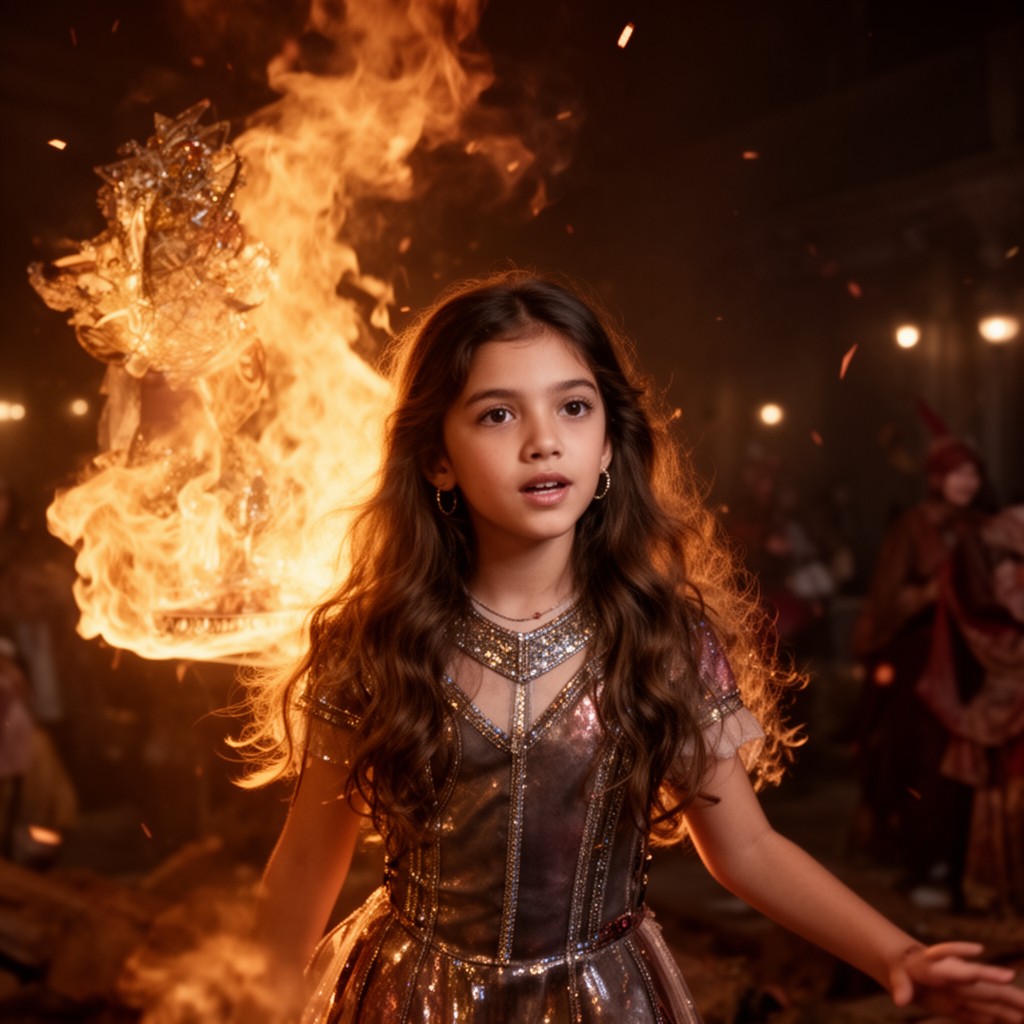 AI-generated illustration of Girl on Fire