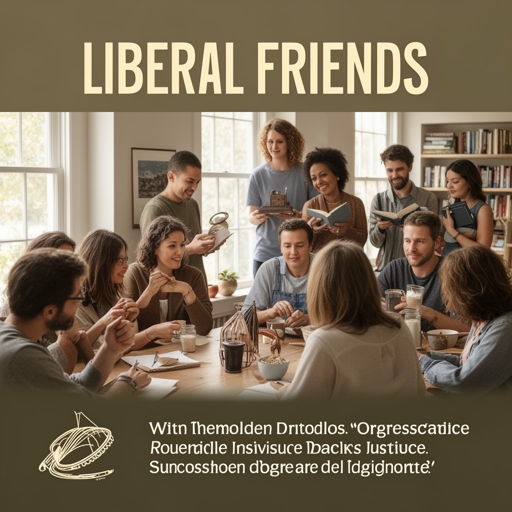 AI-generated illustration of Liberal Friends