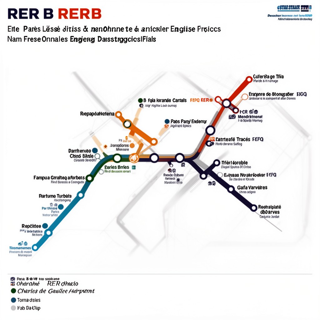 AI-generated illustration of RER B line