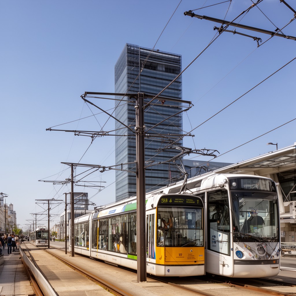 AI-generated illustration of tramway T7