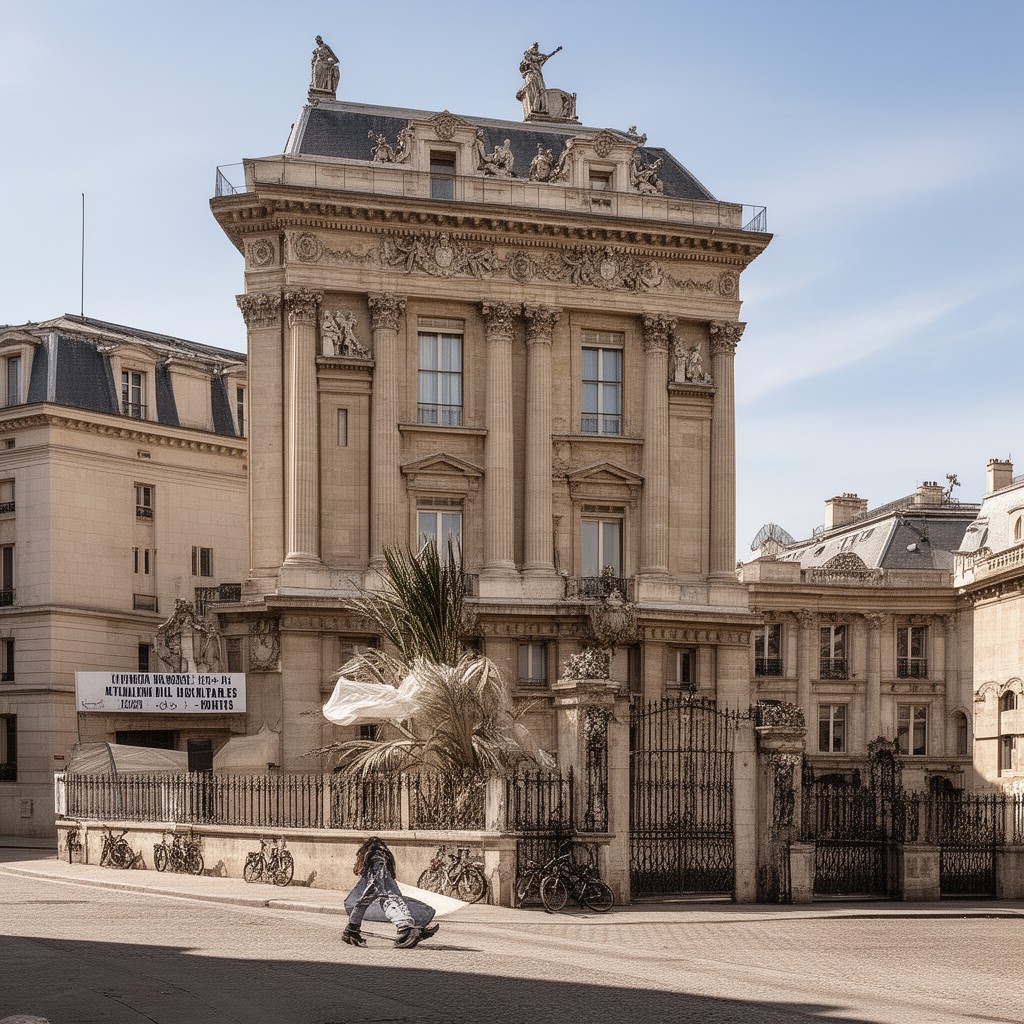 AI-generated illustration of French Ministry of Commerce and Industry