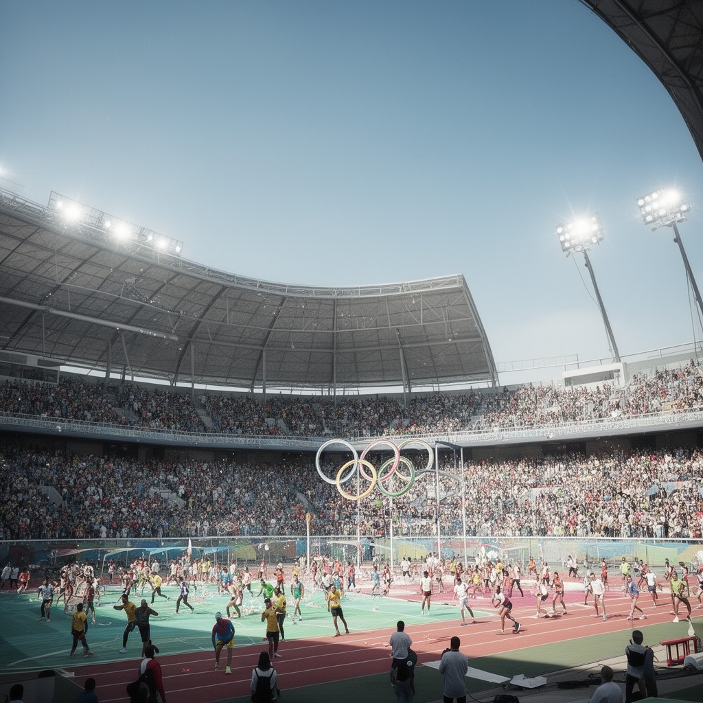 AI-generated illustration of modern Olympic Games