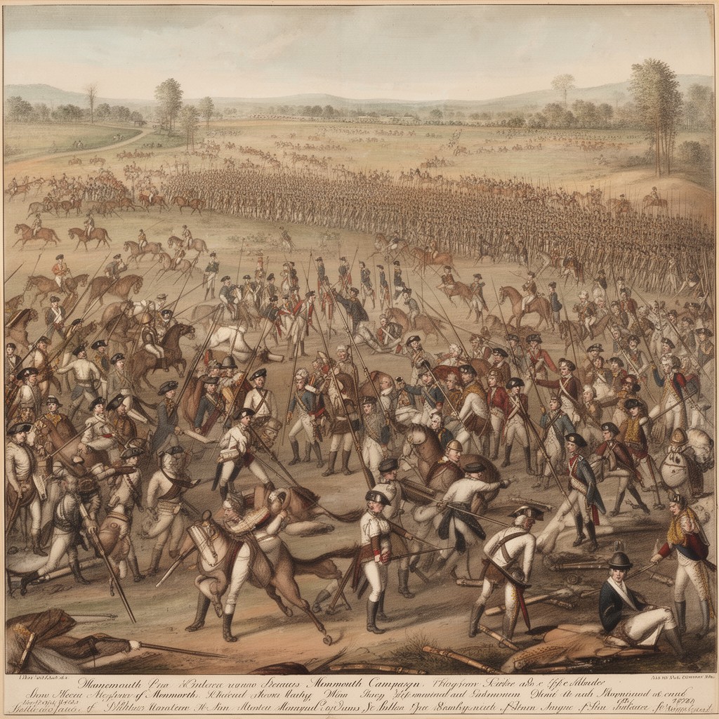 AI-generated illustration of Monmouth campaign