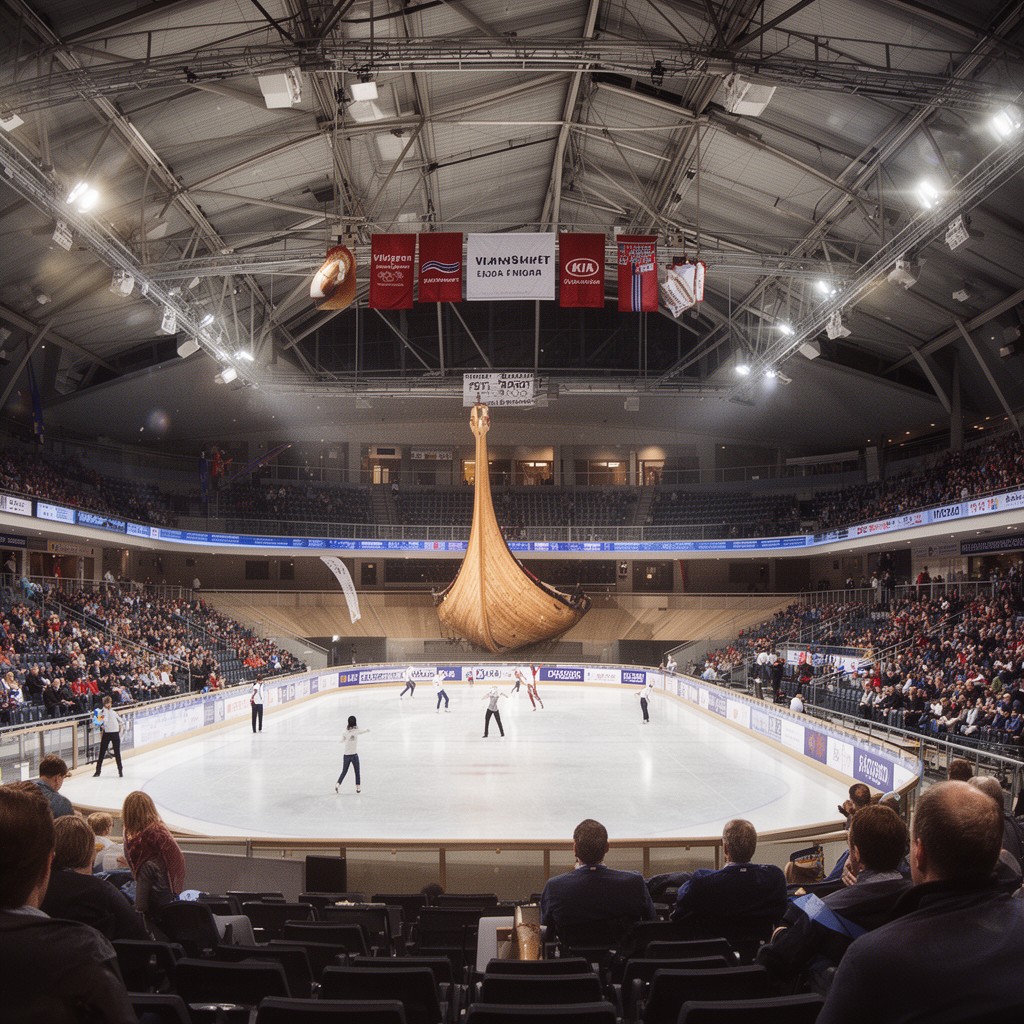 AI-generated illustration of Vikingskipet