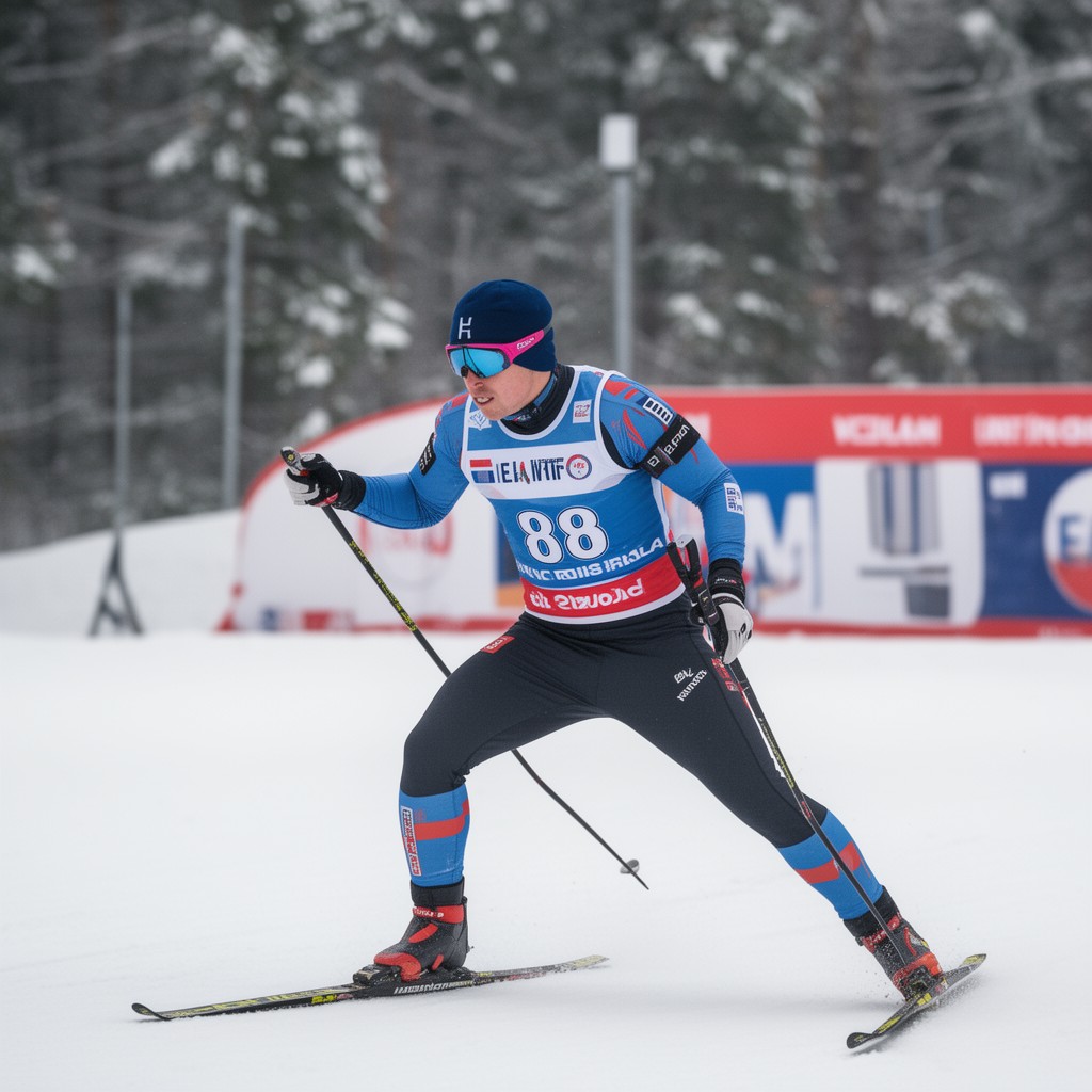 AI-generated illustration of Nordic combined
