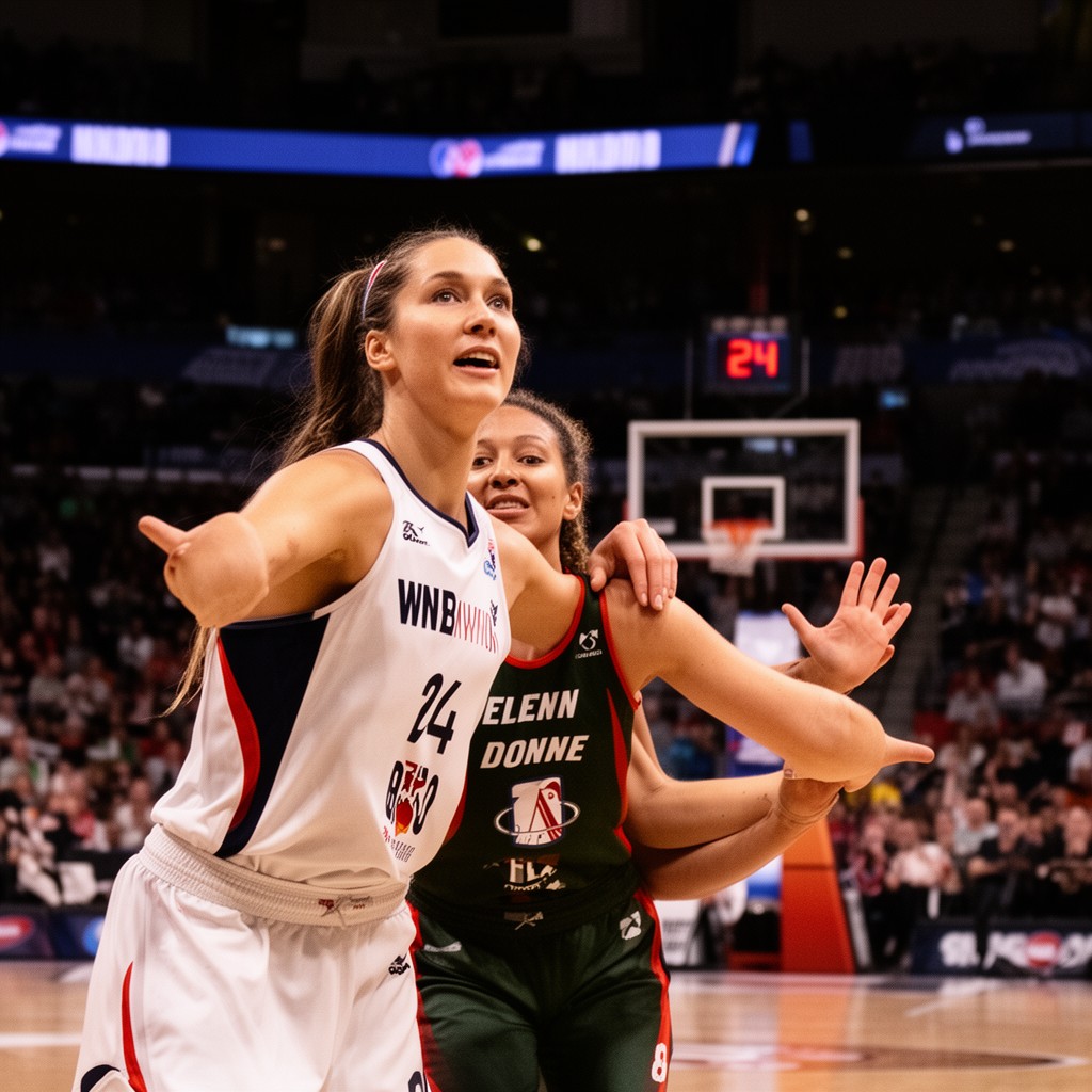 AI-generated illustration of 2019 WNBA MVP (Elena Delle Donne)