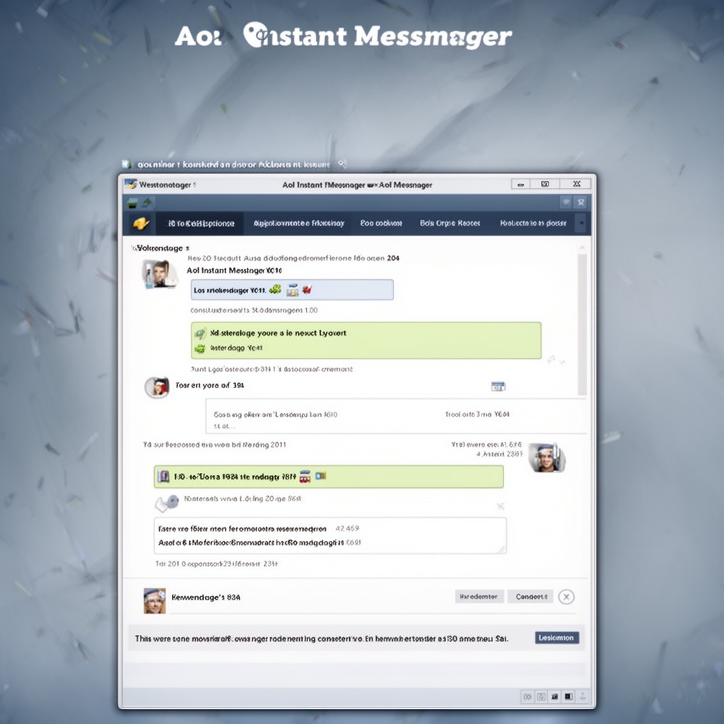 AI-generated illustration of AOL Instant Messenger