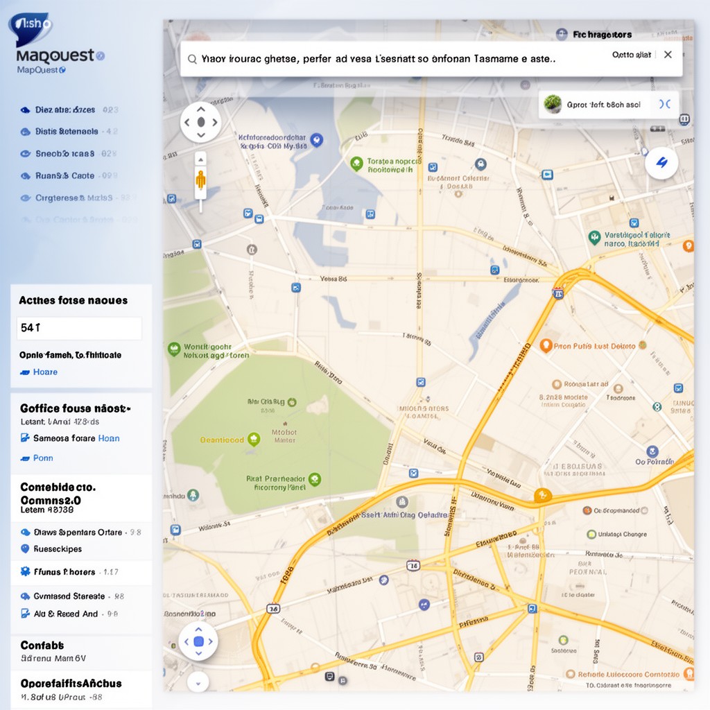 AI-generated illustration of MapQuest
