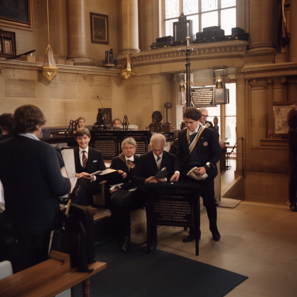 AI-generated illustration of Court of Session (in peerage matters)