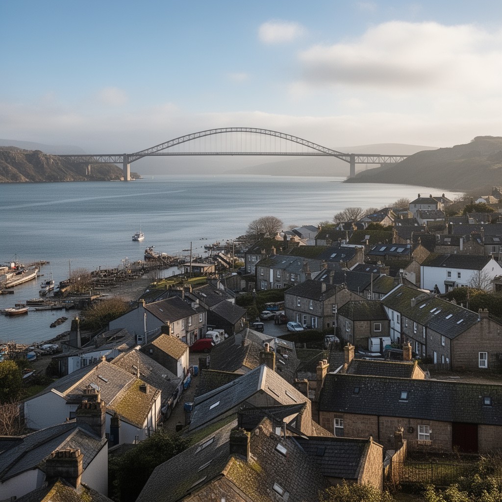 AI-generated illustration of North Queensferry
