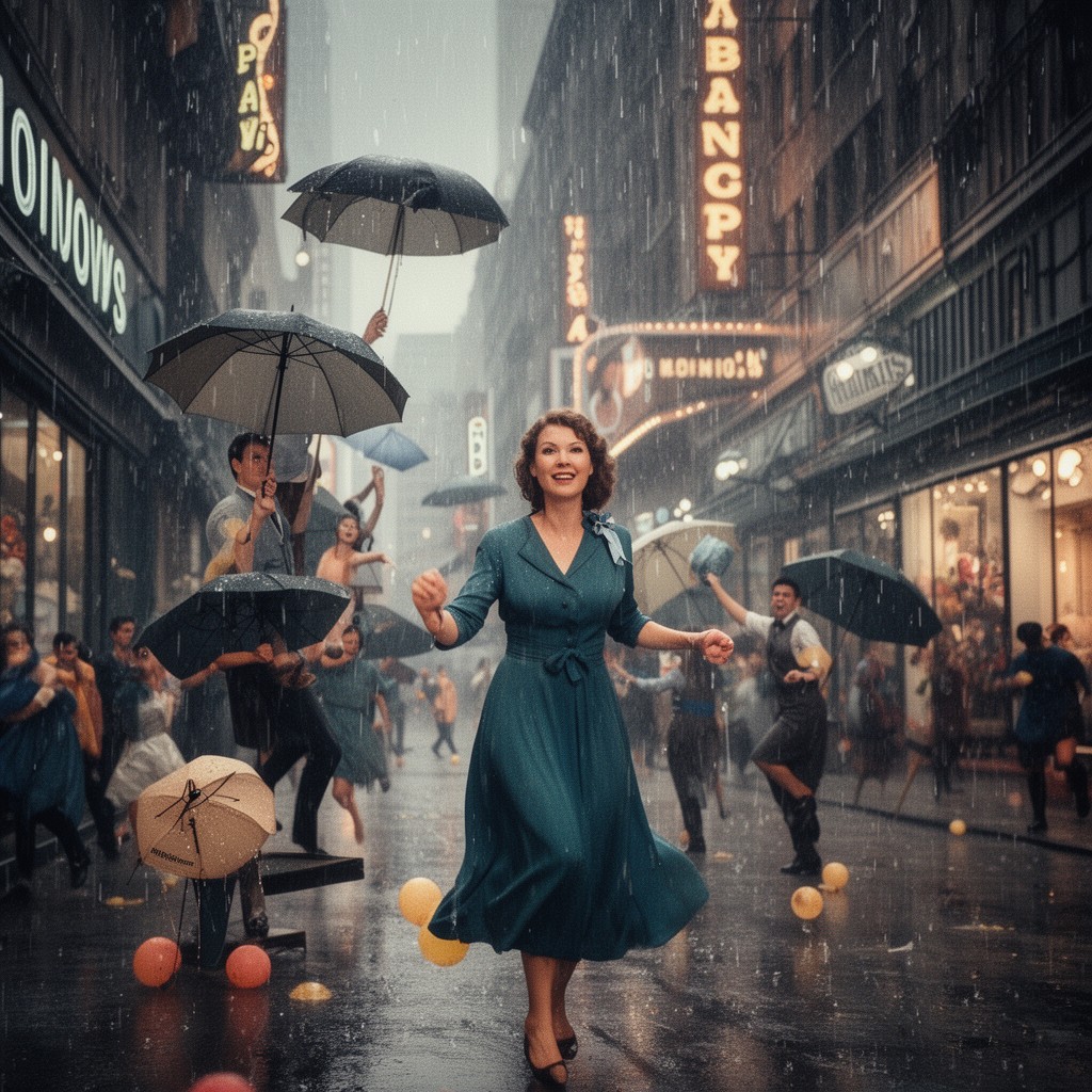 AI-generated illustration of Singin' in the Rain