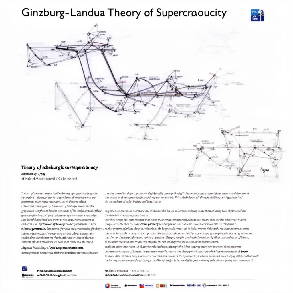 AI-generated illustration of Ginzburg–Landau theory of superconductivity