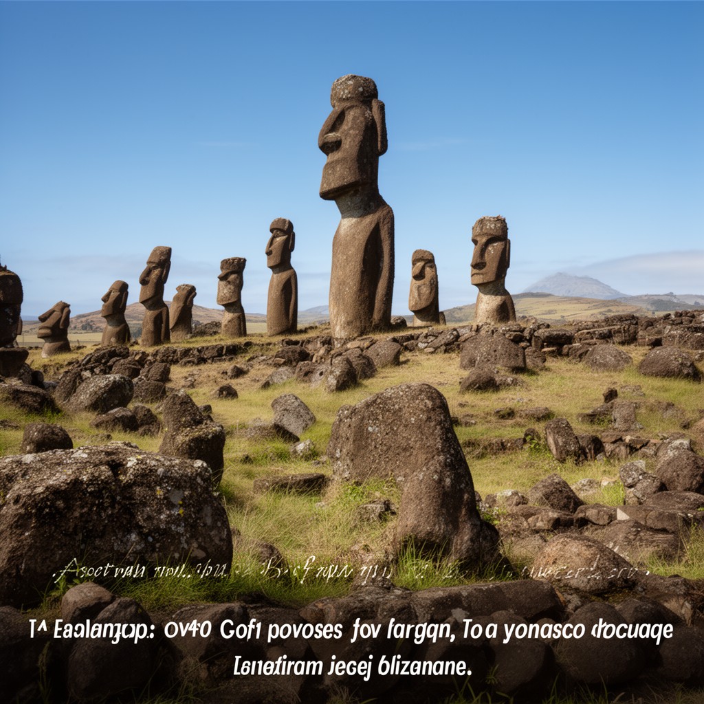 AI-generated illustration of Rapa Nui language