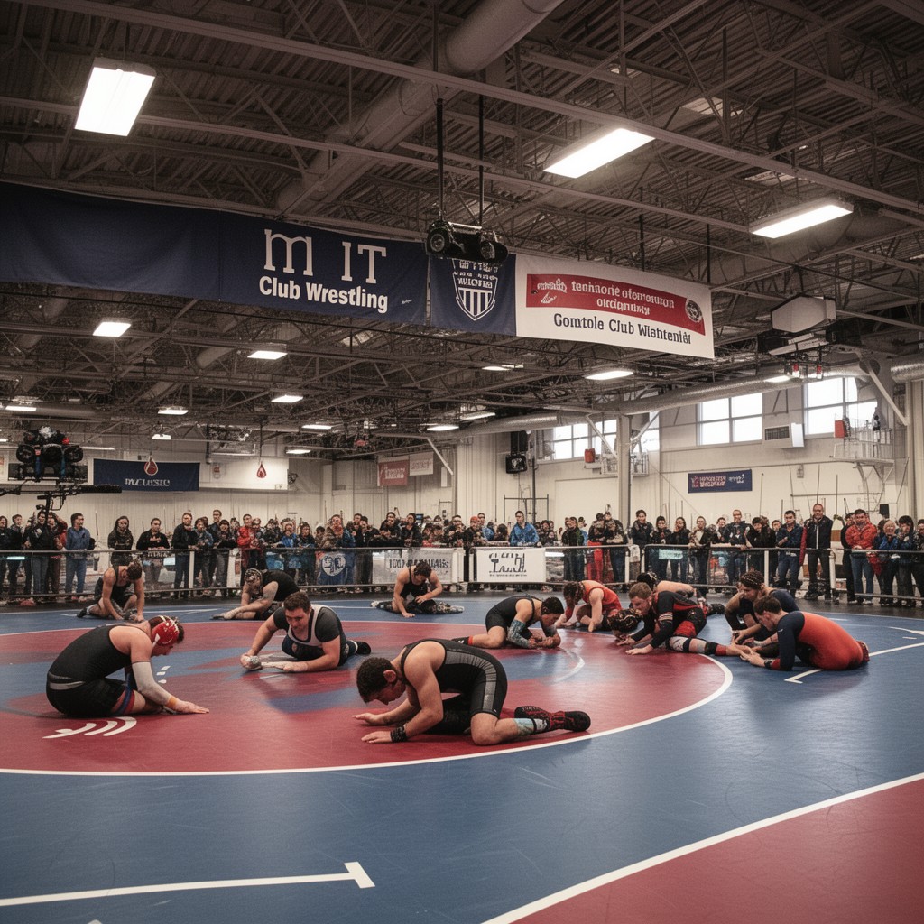 AI-generated illustration of MIT Club Wrestling