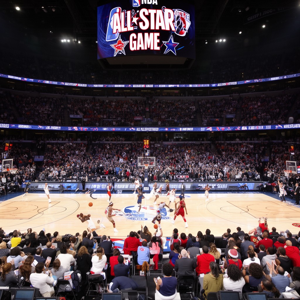 AI-generated illustration of NBA All-Star Game