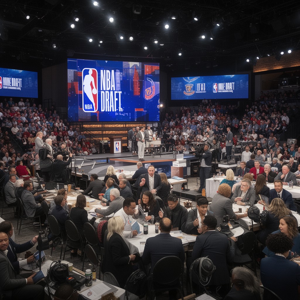 AI-generated illustration of NBA Draft