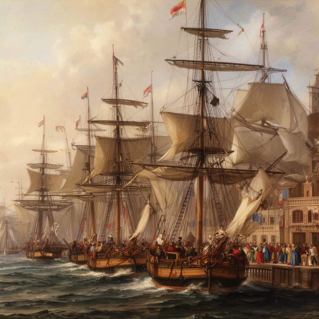 AI-generated illustration of Dutch navy of the Republic