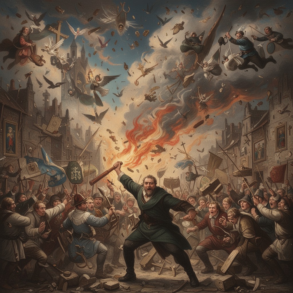 AI-generated illustration of Iconoclastic Fury