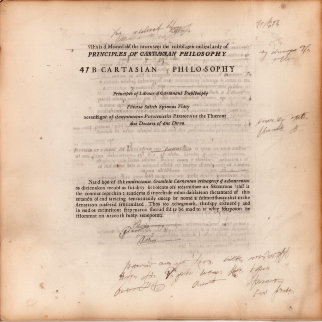 AI-generated illustration of Principles of Cartesian Philosophy