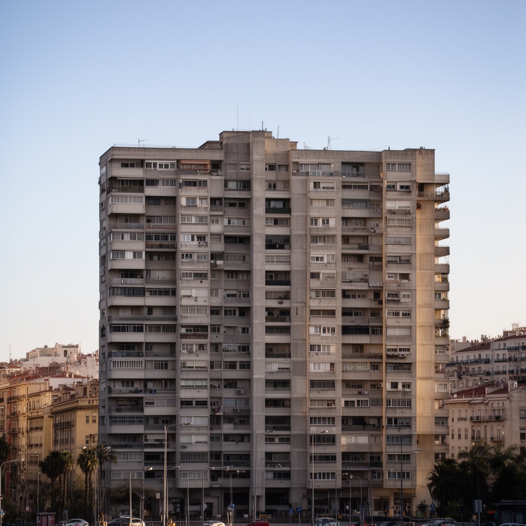 AI-generated illustration of Unité d’Habitation, Marseille