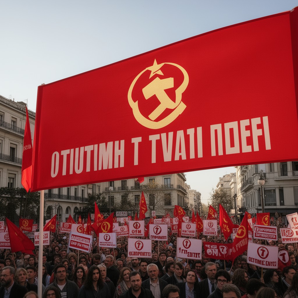 AI-generated illustration of Communist Party of Greece
