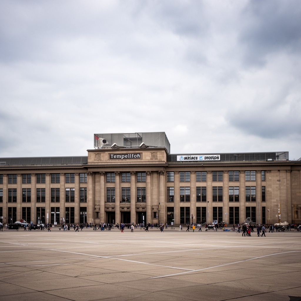 AI-generated illustration of Tempelhof Airport