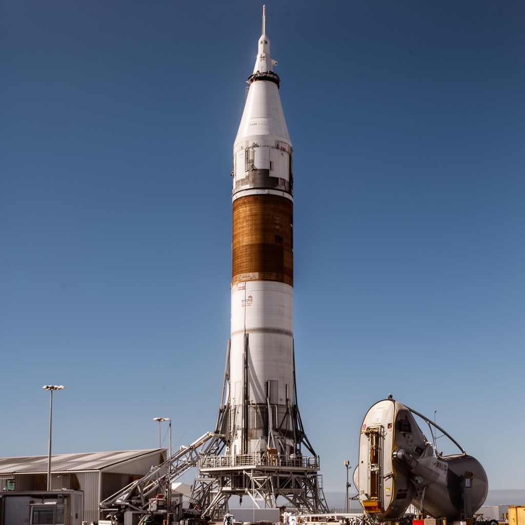AI-generated illustration of Saturn V