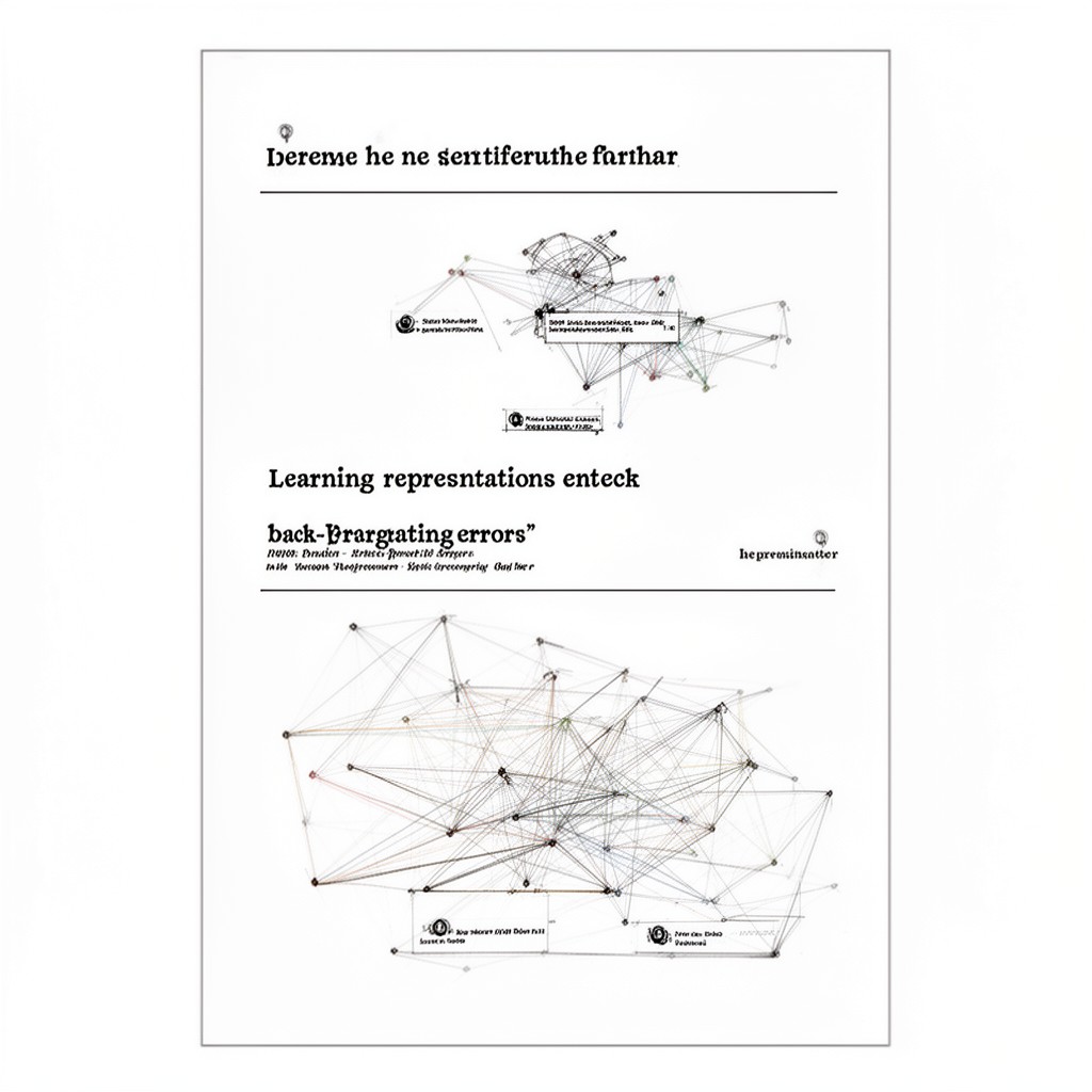 AI-generated illustration of “Learning representations by back-propagating errors”