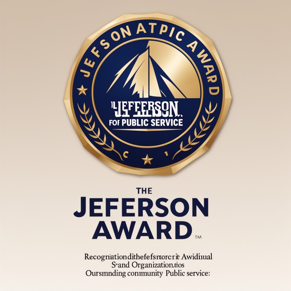 AI-generated illustration of Jefferson Award for Public Service