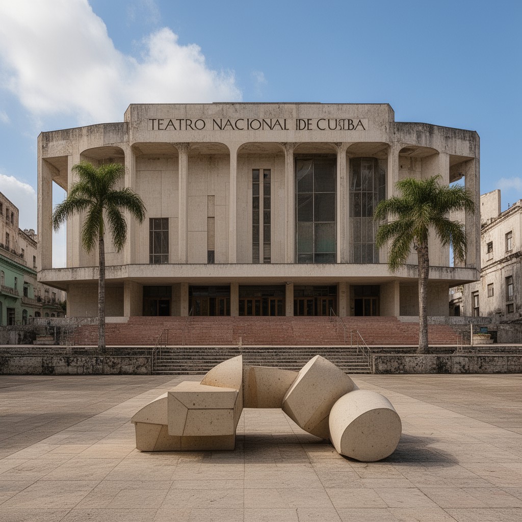 AI-generated illustration of Teatro Nacional de Cuba