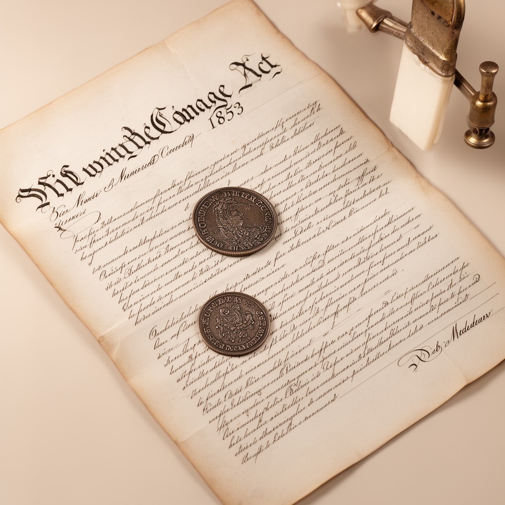 AI-generated illustration of Coinage Act of 1853