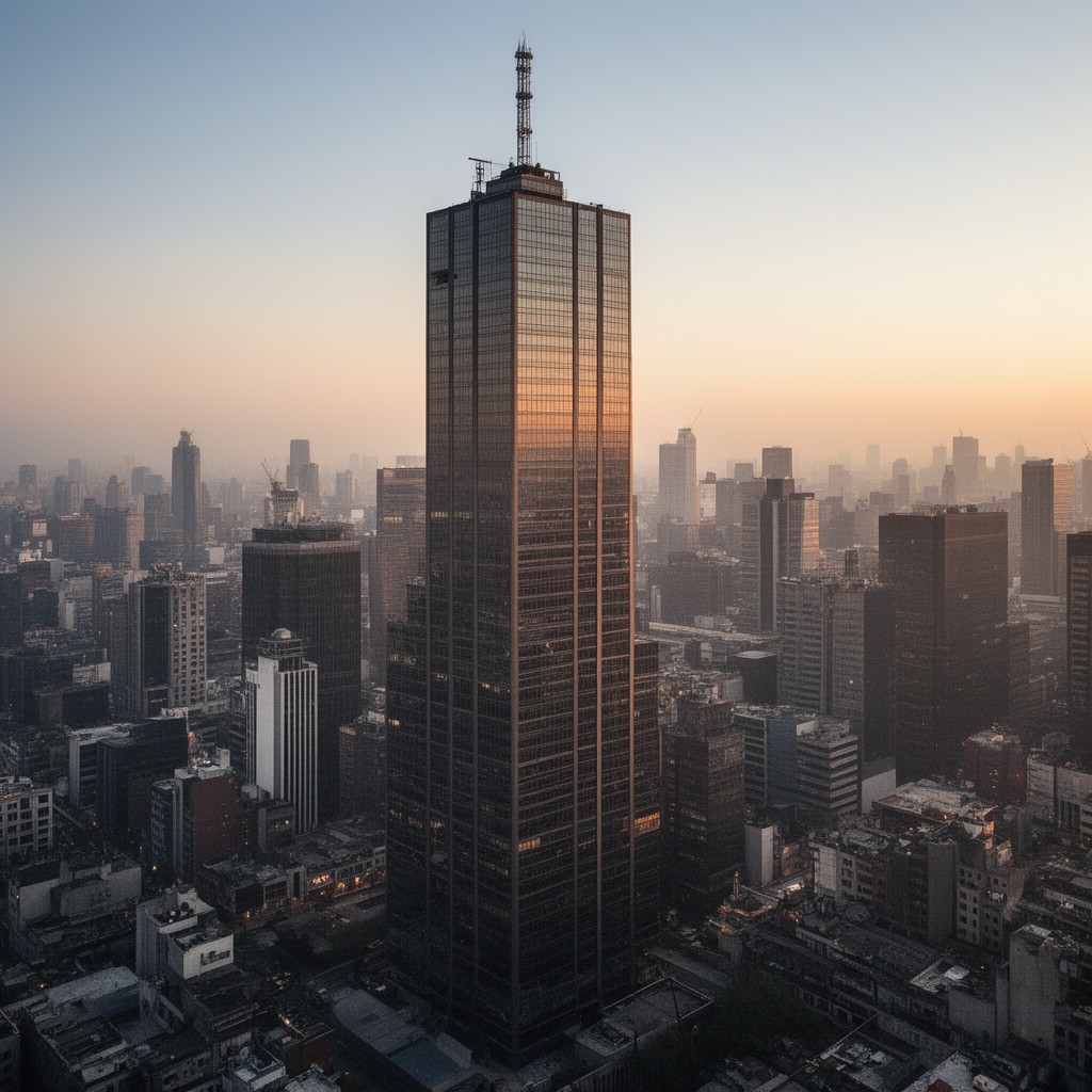 AI-generated illustration of Torre Mayor